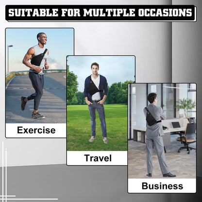 GDOKKNY Anti Theft Crossbody Bag for Women Personal Flex Travel Bag Anti-Theft Cross Body Bag Sling Chest Bag for Men （Black）