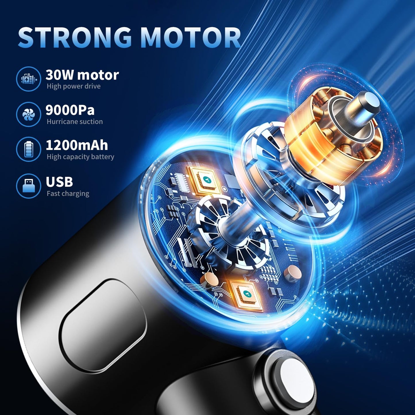 IFTHFOUR Compressed Air Duster-Vacuum Keyboard Cleaner-Air Blower 3-in-1-Electric Air Dusters-Replace Compressed Air Cans for PC,Computer Keyboard,Car Dusterpc Cleaning