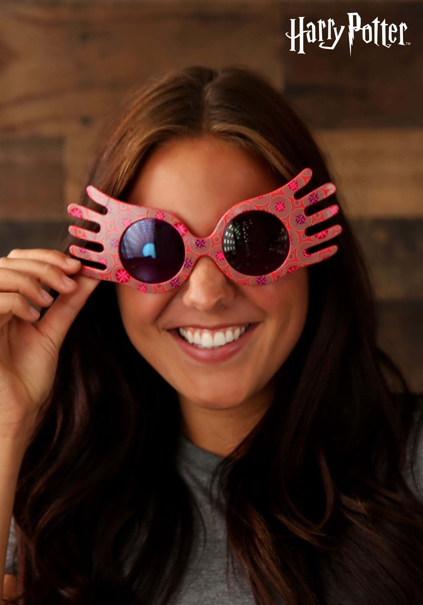 elope Harry Potter Luna Lovegood Spectrespecs Costume Glasses for Kids and Adults - One Size - Pink