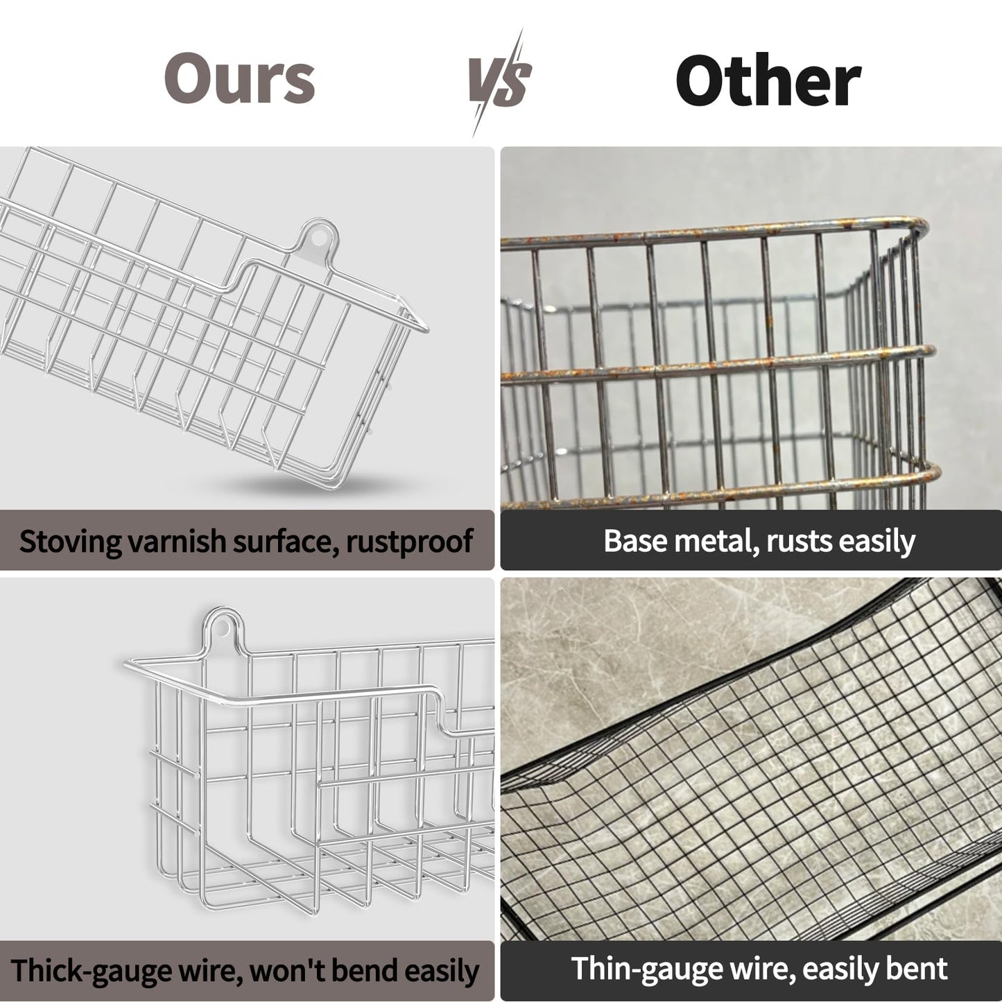 Spice Rack Organizer Wall Mount, Spice Organization Storage Shelf for Cabinet Door, 2 Packs Wall Spice Rack Saving Space for Kitchen, Black