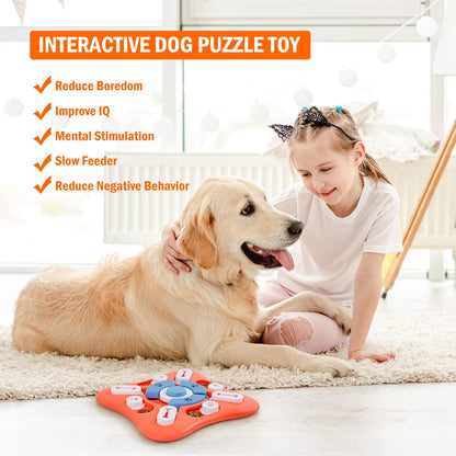 knitly Dog Puzzle Toys, Interactive Treat Puzzle for IQ Training and Mental Enrichment, Large Medium Small Dog Toys for Brain Stimulation, Best Dispensing Slow Feeder Gifts for Puppy