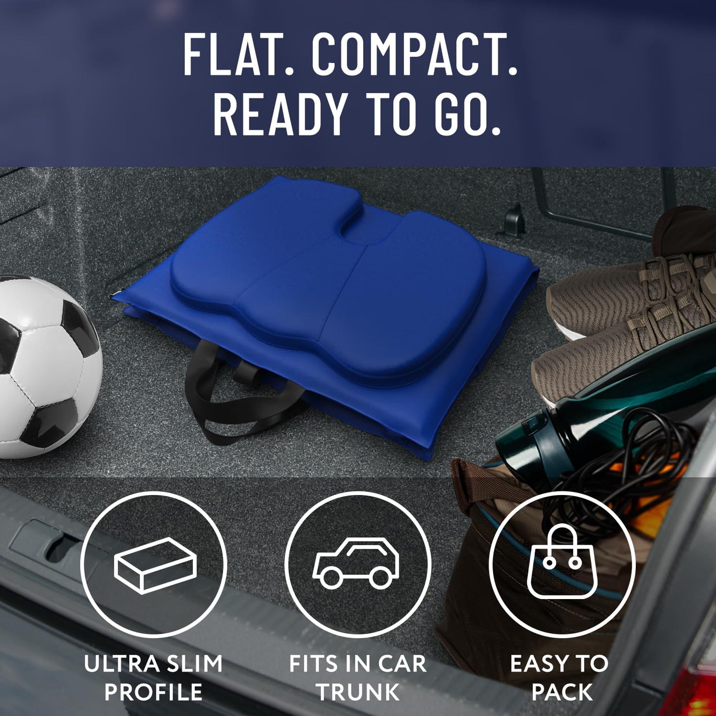 Everlasting Comfort Stadium Seats with Back Support - Adjustable Memory Foam Bleacher Chairs with Back and Cushion, Portable, Easy Folding Stadium Seat Cushion with Storage Pocket