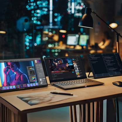 Kado Portable Monitor 15.6-Inch FHD 1080p, USB-C mini-HDMI Gaming Monitor IPS Display Built-in Speakers, External Display 180° Kickstand Wall/Arm Mount for Laptop PC Phone Mac Xbox PS4/PS5 Switch