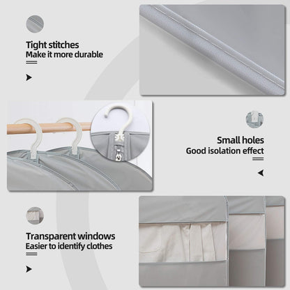 Garment Bags for Travel, 50'' Garment Bags for Hanging Clothes, Suit bag (Set of 2, 23.3'' X 50'')