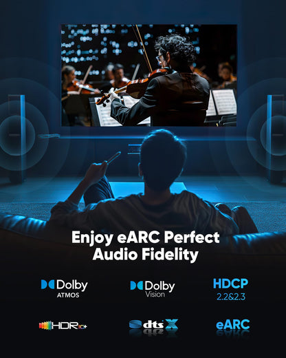 Highwings HDMI Cable 15 FT Long, 4K 8K 10K HDMI 2.1 Cord Ultra High Speed [in-Wall CL3 Rated, 8K@60Hz 4K@120Hz Video 48Gbps], Fit, Durable, Flexible, eARC, HDCP, Compatible for Ethernet SoundBar