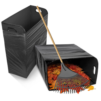 2 PCS Lawn Trash Bag Holder, Leaf Collector Holder Holds 30-42 Gallon Bags, Reuseable Garbage Frame for Camping, Yard Weeding, Lawn Party