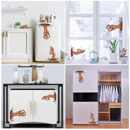 Halloween Shower Curtain Set for Bathroom- Scary Evil Killer Michael Myers, Horror Movie Themed Holiday Polyester Fabric Decoration with Hooks and Toilet Stickers, Christmas Party Decor 72x72