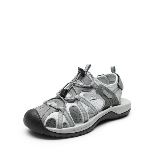 DREAM PAIRS Men's Sandals Hiking Water Sport Athletic Beach Outdoor Comfortable Casual Closed Toe Summer Sandal Shoes,Size 10.5,Light Grey,DMUMST2505