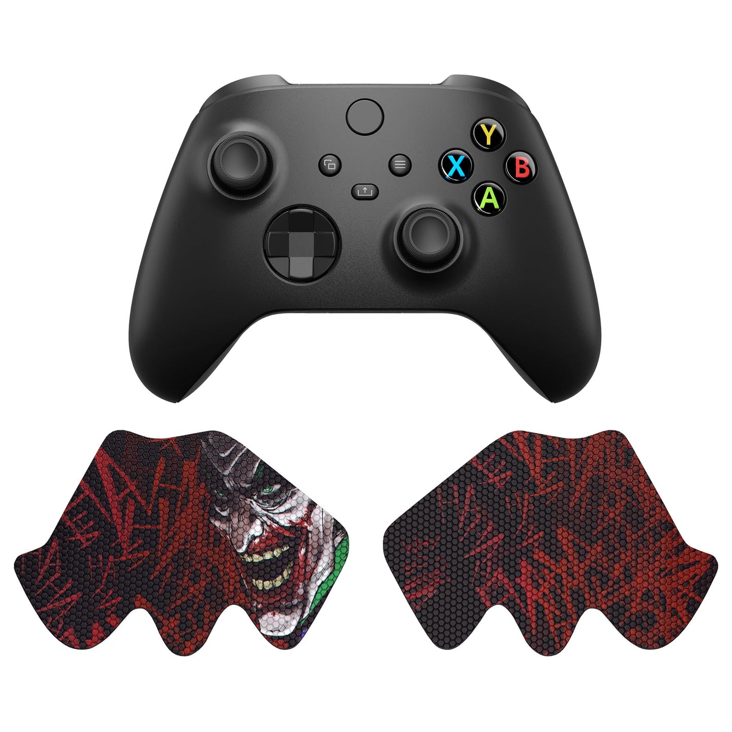 eXtremeRate PlayVital Anti-Skid Sweat-Absorbent Controller Grip for Xbox Core Wireless Controller, Professional Textured Soft Rubber Pads Handle Grips for Xbox Series X/S Controller - Clown Hahaha
