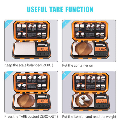 Fuzion Digital Pocket Scale, 500g x 0.01g Gram Scale, Mini Scale 6 Units Jewelry Scale with LCD Display, Tare Function for Food, Jewelry, Coin, Coffee