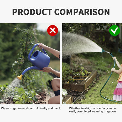 Cytheria Watering Wand,15 in Garden Hose Nozzle Sprayerwith 8 Adjustable Watering Patterns Rain Wand and Thumb Control Shut Off Valve for Car Washing,Watering Seedling Beds,Flowers,Lawn (Green)