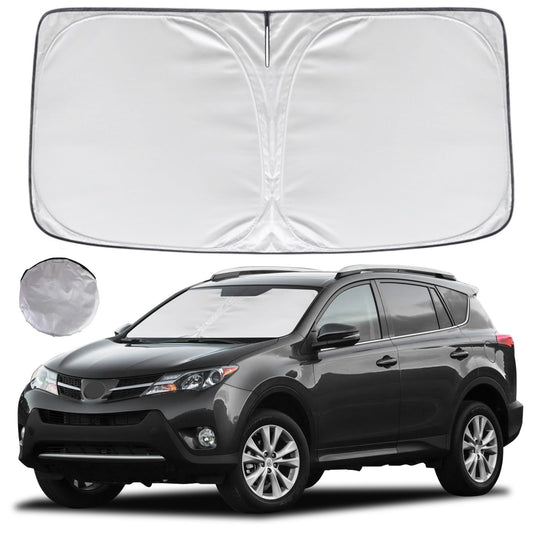 KAYZT Windshield Sun Shade for Toyota RAV4 2013-2018 RAV-4 Foldable Sunshade SUV Front Window Custom Fit Accessories