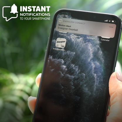 Energizer Smart Doorbell & Chime, Wired 1080p Video Doorbell Security Camera, 2-Way Audio, Night Vision, Cloud & Card Storage, Works with Alexa & Google Home, Motion Sensor, Requires Existing Wires