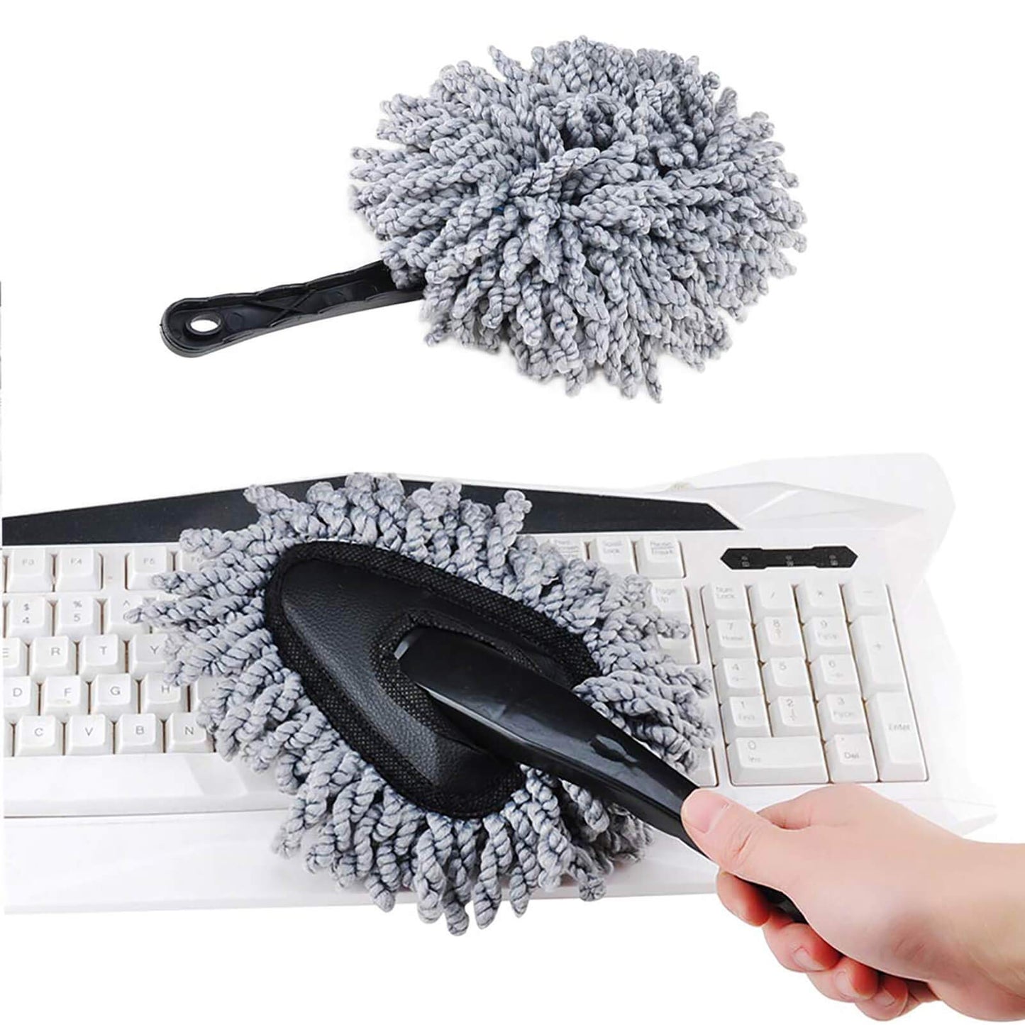 IPELY 2 Pack Super Soft Microfiber Car Dash Duster Brush for Car Cleaning Home Kitchen Computer Cleaning Brush Dusting Tool