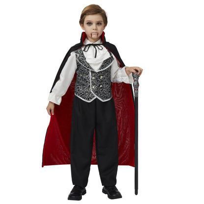 JOYIN Adult Child Unisex Vampire Costume Accessories Halloween Vampire Cape for Transylvania Dracula Theme Party with Reversible Cape Cloak and Tattoo Scar