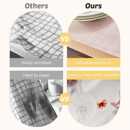 Glotoch Shelf Liner 17.5x360, Non Adhesive Cabinet, Drawer Liner for Refrigerator, Kitchen, Waterproof and Durable Fridge Table Place Mats for Cupboard, Clear