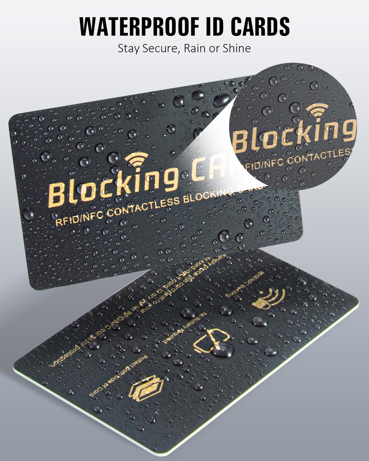 Schembo RFID Blocking Card,Contactless NFC Debit Credit Card Passport Protector, One Card Protects Entire Wallet/Purse for Men & Women, Smart Slim Design Perfectly Fits in Wallet/Purse (4Pack Black)