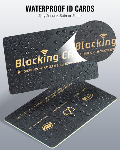 Schembo RFID Blocking Card,Contactless NFC Debit Credit Card Passport Protector, One Card Protects Entire Wallet/Purse for Men & Women, Smart Slim Design Perfectly Fits in Wallet/Purse (4Pack Black)