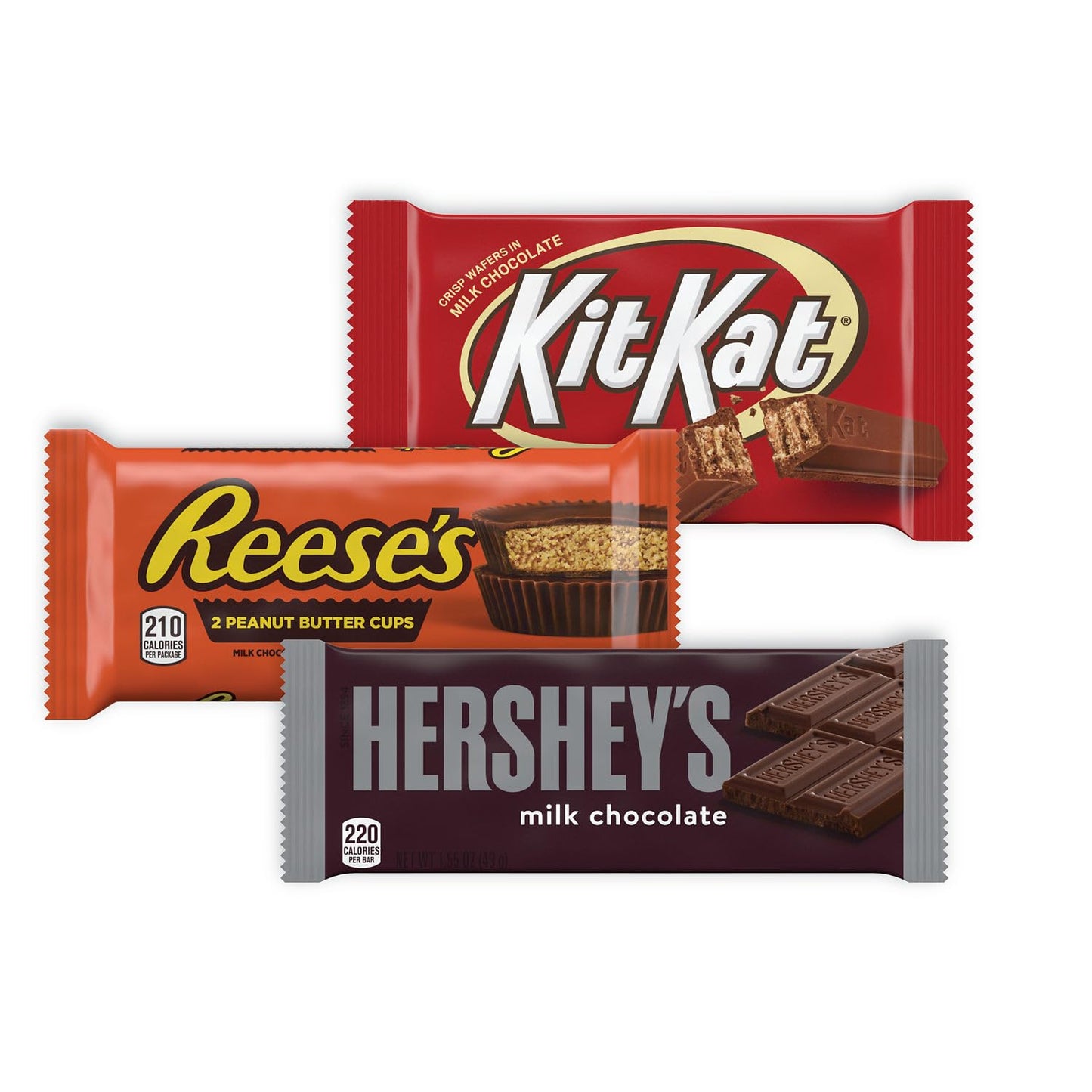 HERSHEY'S, KIT KAT and REESE'S Assorted Milk Chocolate Candy Variety Box, Halloween Candy, 27.3 oz (18 Count)