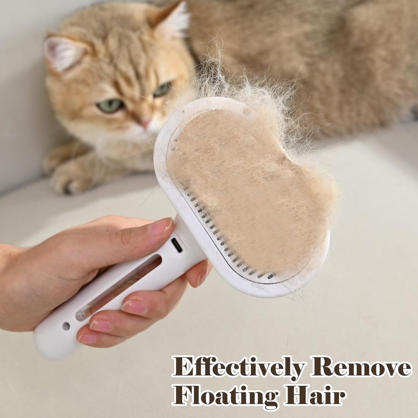 Katoggy Spray Cat Brush, Self Cleaning Dog Steam Brush, Easy To Clean, Remove Static Flying Hair Steam Grooming for Cats and Dogs