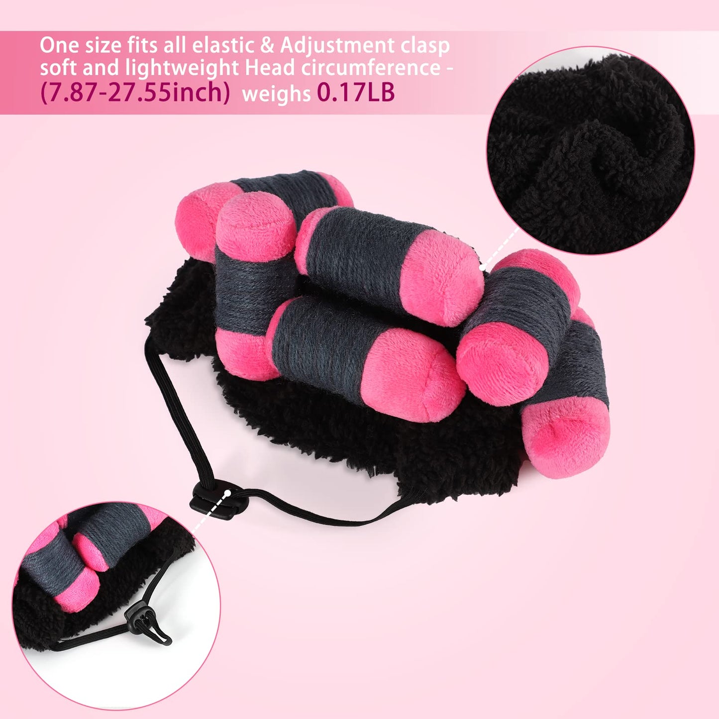 Funny Dog Curler Wig Costume & Glasses - Adjustable, Soft & Warm Pet Wig for Small, Medium & Large Dogs & Cats - Perfect for Halloween, Christmas & Parties (Fits Pet Head Circumference 6-27 Inch)