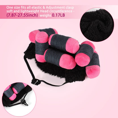 Funny Dog Curler Wig Costume & Glasses - Adjustable, Soft & Warm Pet Wig for Small, Medium & Large Dogs & Cats - Perfect for Halloween, Christmas & Parties (Fits Pet Head Circumference 6-27 Inch)