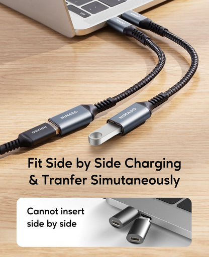 USB C to USB 3.0 Adapter [2 pack],NIMASO USB-C to USB,Thunderbolt 3 to USB Adapter OTG Cable for Macbook Pro/Air 2020/2018,iPad Pro 2020,Galaxy S20 S20+,Google Pixel and More