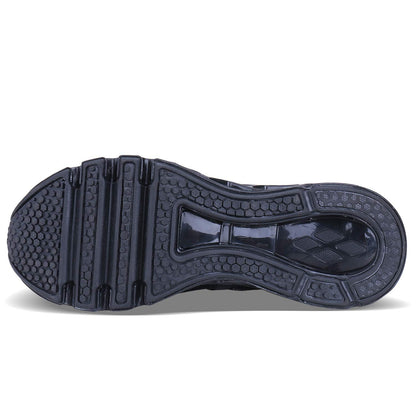 JSLEAP Men Running Shoes Walking Athletic for Men Casual Slip Fashion Sports Outdoor Shoes Black White,US 6.5