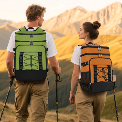 Cooler Backpack - 40 Cans Insulated Backpack Cooler for Men & Women, Portable 2 Leak Proof Compartments Coolers Bag for Beach Travel Picnic Lunch Hiking BBQ Camping - MIYCOO