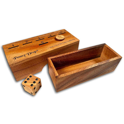 Penny Drop Game – Travel Edition, Compact Dice Game for Family Fun, Made in USA