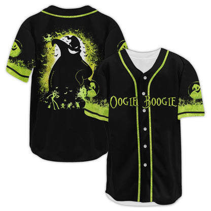 fat mummy Nightmare Baseball Jerseys for Men Women, Halloween Movie Christmas Shirt (L) Black-Green