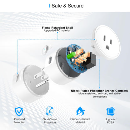 EIGHTREE Smart Plug, Smart Plugs That Work with Alexa and Google Home, Compatible with SmartThings, Smart Outlet with WiFi Remote Control and Timer Function, 2.4GHz Wi-Fi Only, 4 Packs