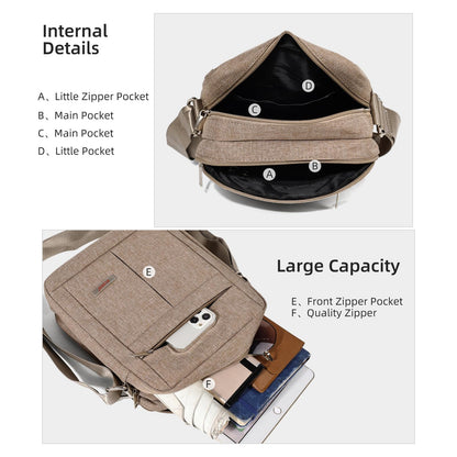 KL928 Men's Messenger Bag - Crossbody Shoulder Bags Travel Bag Man Purse Casual Sling Pack for Work Business (1401-2-Khaki)