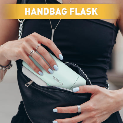 Exllena Small Water Bottle 10oz, Small Insulated Water Bottle for Hot&Cold Drinks, Water Bottle Purse with Carry Handle - 100% Leakproof Perfect for School, Travel...(Mint)