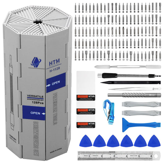 HengTianMei 142 in 1 Precision Screwdriver Set Professional Magnetic Repair Tool Kit for Computer, Laptop, Xbox, Macbook, Game Console (H1128)
