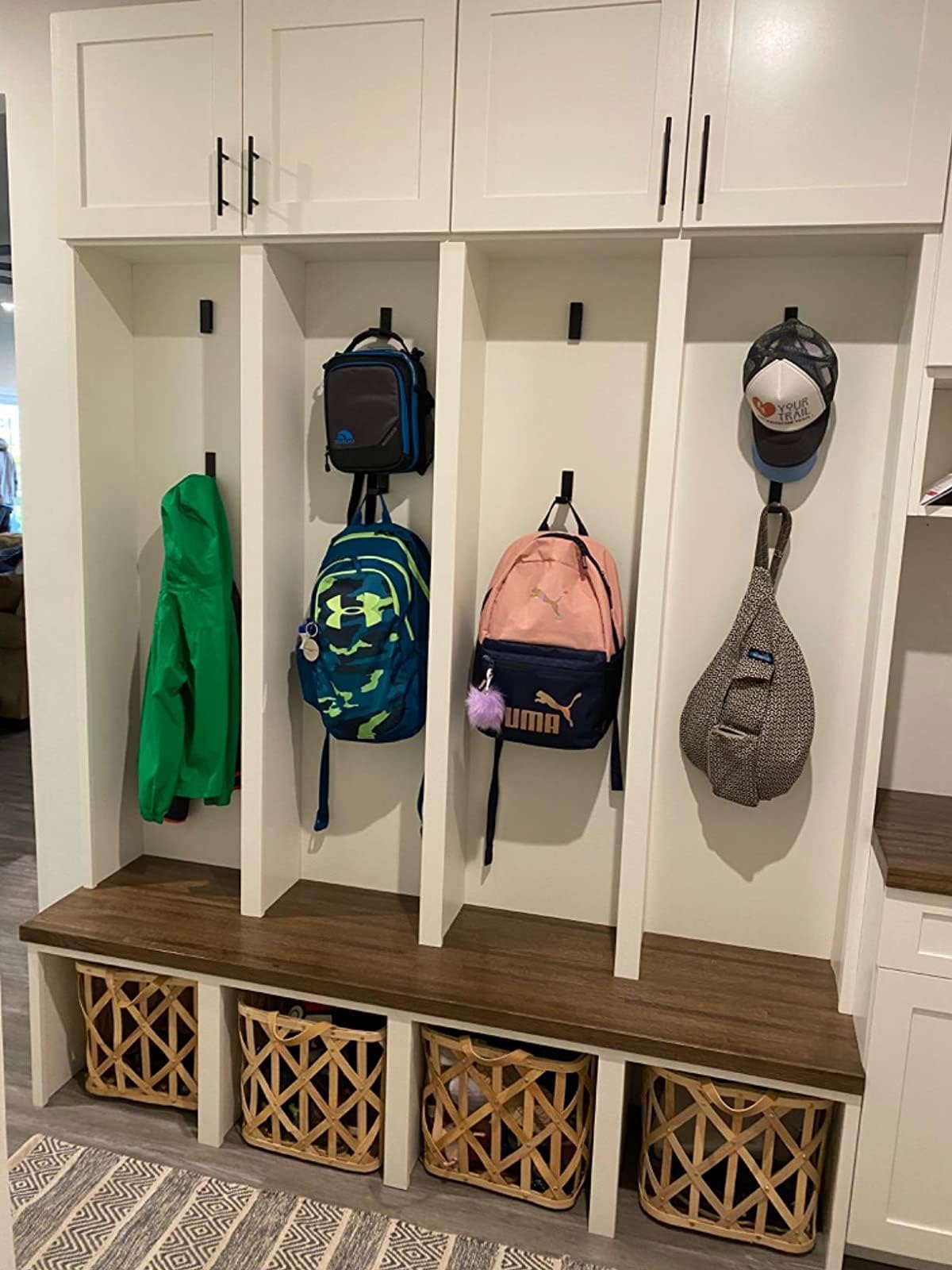 Latomex Folding Coat Hooks, Foldable Wall Hooks for Hanging Aluminum Alloy Cloth Hanger Coat Hanger Headphones Holder Headset Wall Hanger Hook- Pack of 2 (Black)