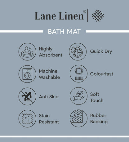 LANE LINEN Halloween 2 Pc Pumpkin-Style Bath Mats, Non Slip, Absorbent 20' x 32', Jack-O-Lantern