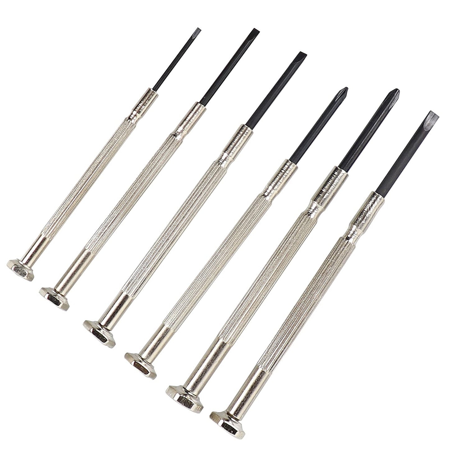 6 PCS Precision Screwdriver Sets, Eyeglass Repair Kit Screwdriver, Mini Screwdriver Set, Flat Head and Philips Head Screwdriver Sets, With 6 Different Sizes, Suitable For Watch, Electronic Repairs
