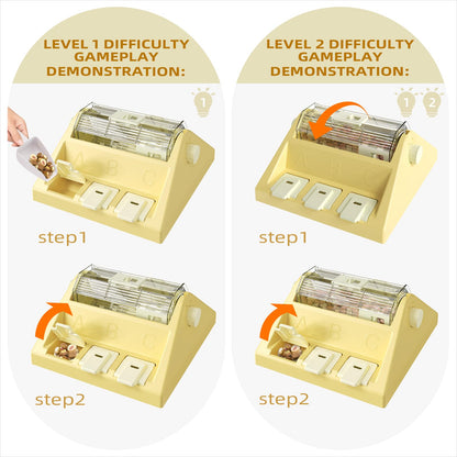 KADTC Paw-Activated Rolling Puzzle Game Toy Level 2 in 1 Puppy Treat Toys Capacity 14oz Slow Feeder Adjustable Interactive Food Dispenser for Small/Medium Dogs Brain Mental Stimulation Healthy Eating