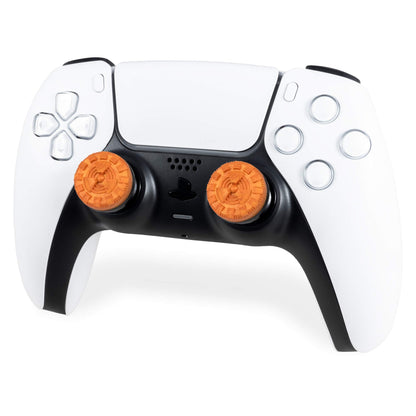 KontrolFreek Atomic for PlayStation 4 (PS4) and PlayStation 5 (PS5) Controller | Performance Thumbsticks | 2 Mid-Rise Convex | Orange