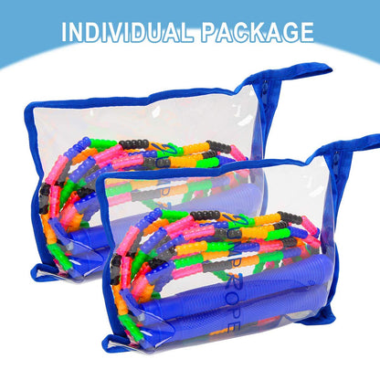 Coolrunner Skipping Ropes,adjustable Plastic Segmented Jump Rope,16 FT Long Jump Rope(2 PACK), Double Dutch Jump Rope, Fitness Workout Indoor & Outdoor Skipping Rope for Kids Men and Women