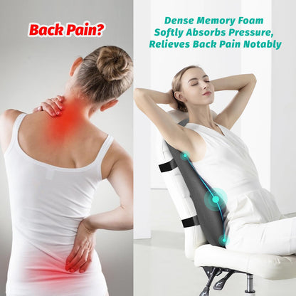 Dreamer Car High Back Support for Office Chair Fully Support Entire Back for Comfort,Pain Relief and Posture Improved- Memory Foam Lumbar Support Pillow for Office Chair,Recliner