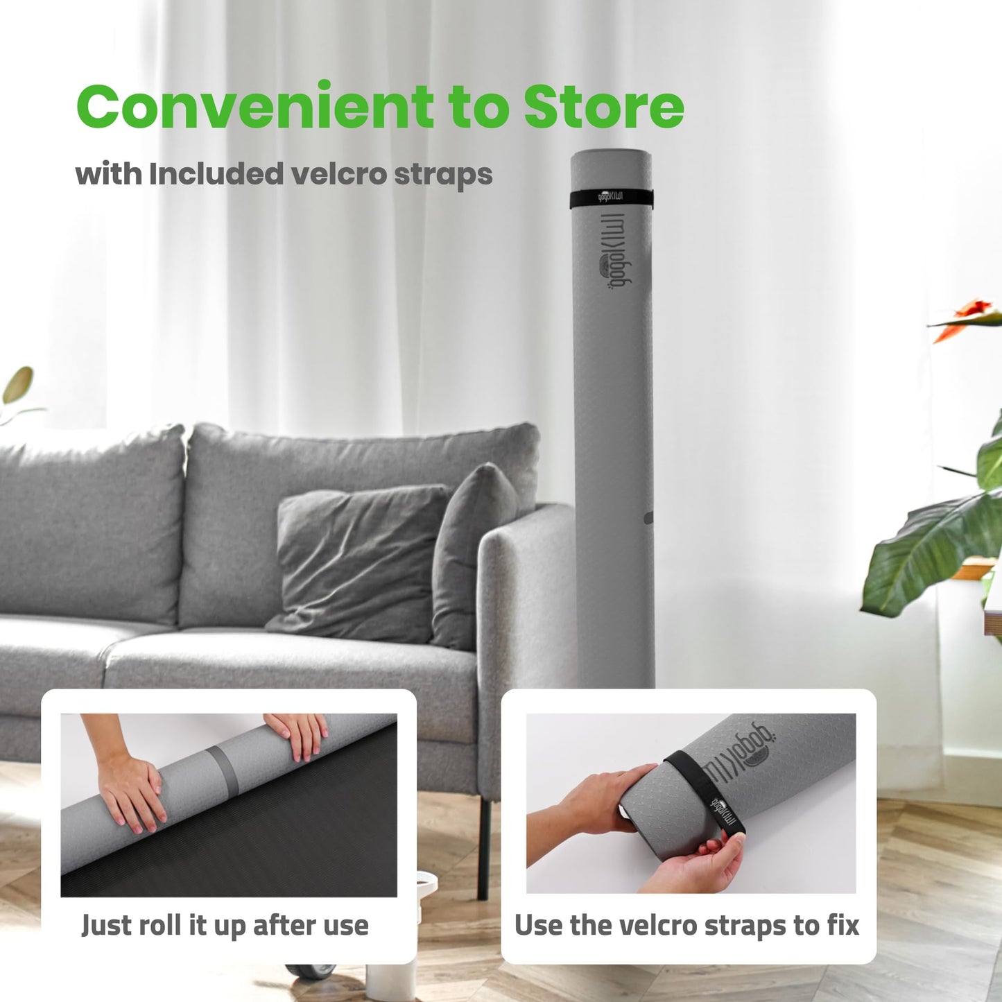 Large Yoga Mat (6'x4') – 1/4" & 1/2" Thick Exercise Mats for Home Workout, Extra Wide Workout Mats for Home Gym, Yoga, Pilates, Stretching, Floor & More