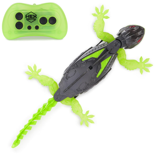 HEX BOTS Wall Crawler Gecko, Rechargeable Remote Control Robot Kids Toys, Climbs up Walls, RC Robot Toys for Boys & Girls Ages 4 & Up