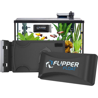 FL!PPER Flipper Cleaner Float - 2-in-1 Floating Magnetic Aquarium Glass Cleaner - Fish Tank Cleaner - Scrubber & Scraper Aquarium Cleaning Tools - Floating Fish Tank Cleaner, Standard