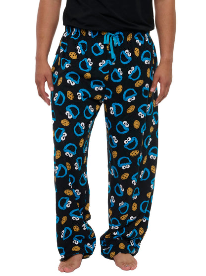 360 Threads Mens Lounge Pants Novelty AOP Pajama Bottoms (Cookie Monster, Medium)