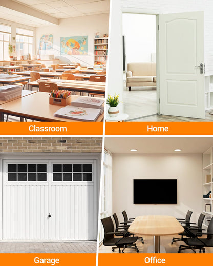 Door Stoppers, Magnetic Door Stop, Stainless Steel, 2 Pack Magnetic Door Catch, Double-Sided Adhesive Tape, No Drilling, Screws for Stronger Mount, Hold Your Door Open, for Wide Doors