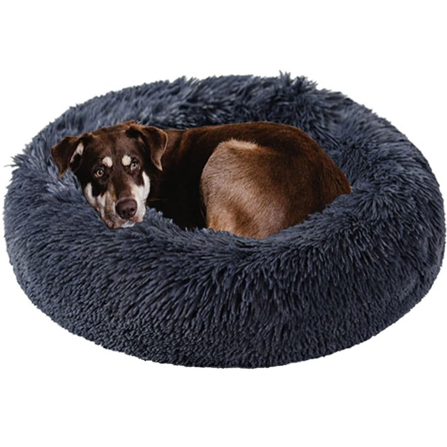 kimpets Snuggle Dog Bed, Comfy Calming Dog Bed, Machine Washable Dog Bed for Medium Dogs, Cute&Fuzzy&Anti Anxiety Dog Bed, 27.5'' Soft Bean Dog Bed, Up to 25lbs Cozy&Comfy Dog Beds for Medium Dogs