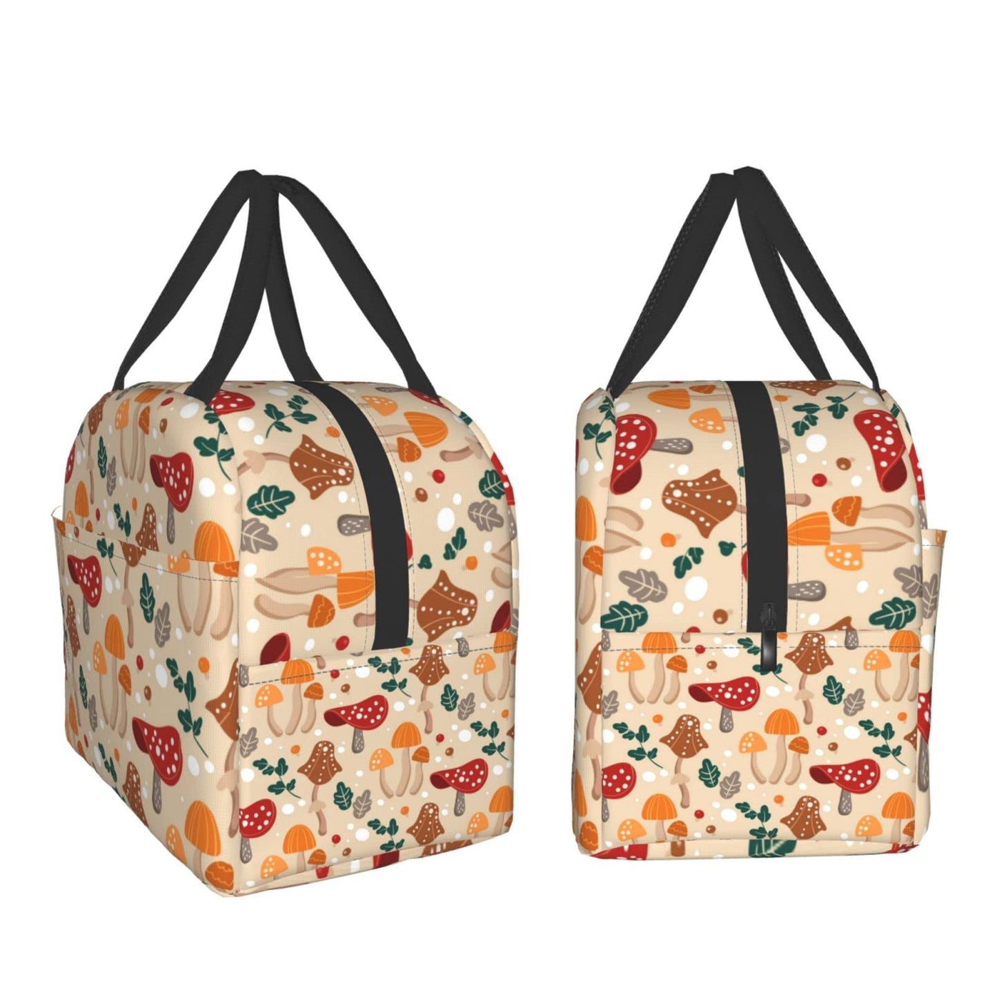 Insulated Lunch Bag Reusable Lunch Box for Women Men, Cooler Lunch Boxes Waterproof Lunch Bags Office Picnic Work, Cute Mushroom Gift
