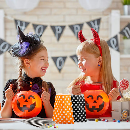 Kolewo4ever 100 pieces Halloween Treat Bags Halloween Party Suppllies Goody Bags Gift Bags Candy Bags